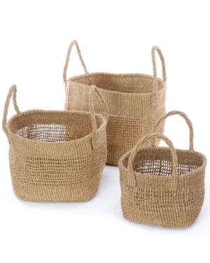 3-Set Open Weave Sisal Baskets