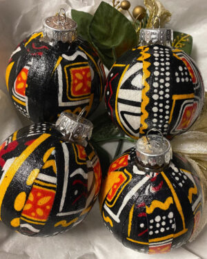 Kente Print Christmas Ornaments