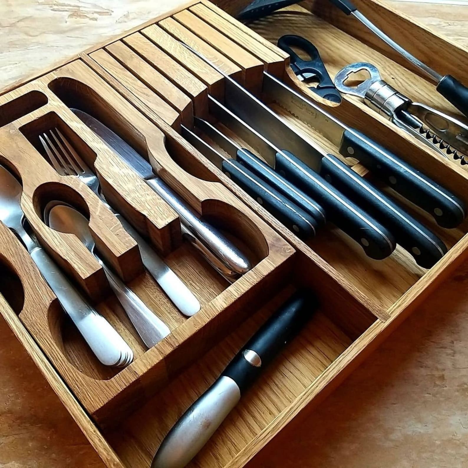 rustic cutlery holder