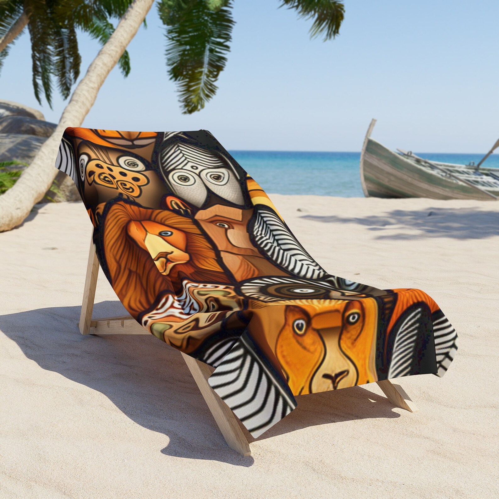 safari beach towel