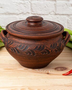 Unglazed Cooking Clay Pot With Lid