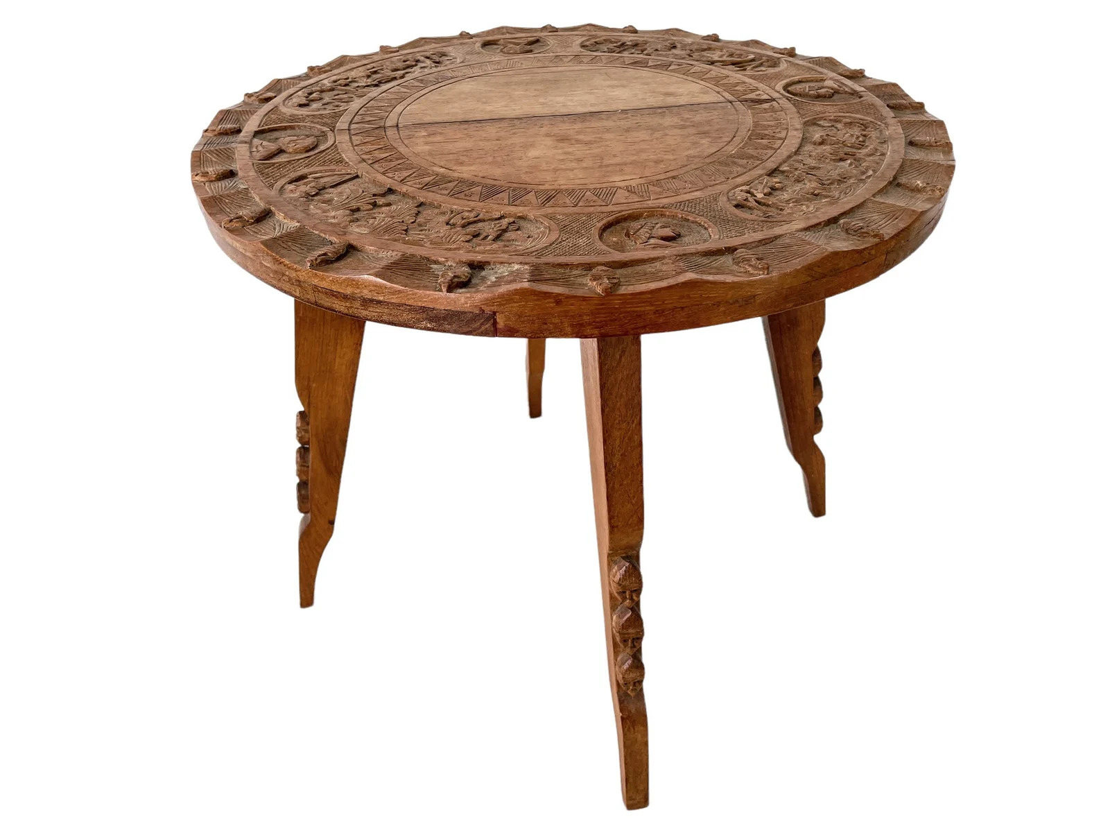 vintage african tabouret table