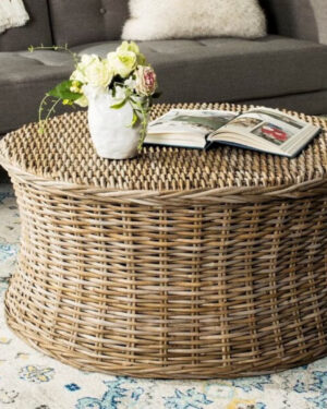 Round Wicker Table