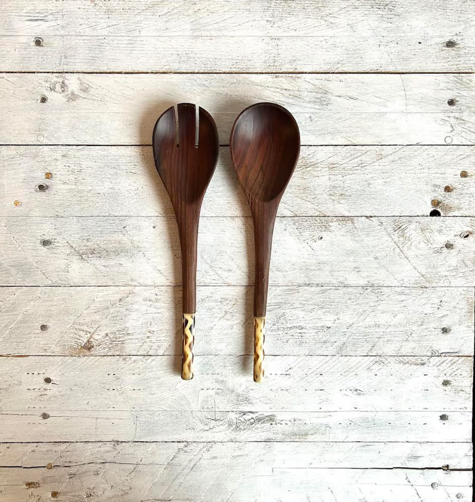 wooden salad serving spoons