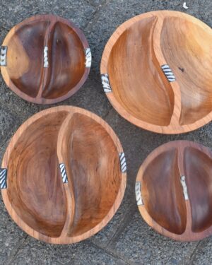 Round, Wooden Serving Plates