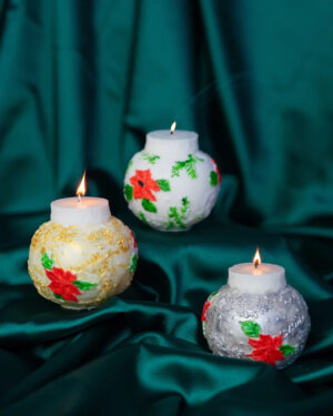 Set Of Three Christmas Candles
