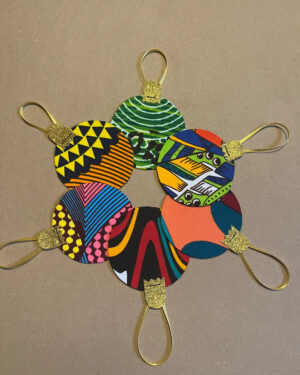 Ankara Fabric Christmas Baubles