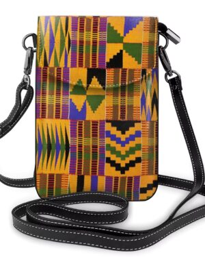 African Ethnic Print Women’s Cell Phone Messenger Bag