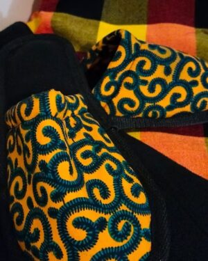 African Print Yellow Ankara Slipons