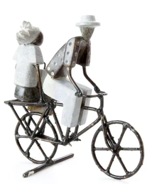 Baisikeli Stone & Metal Sculpture