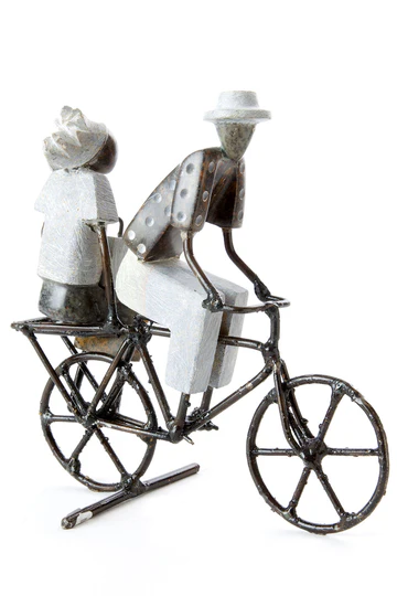 Baisikeli Stone & Metal Sculpture