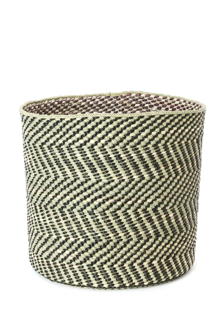 Black-Cream Milulu ya Iringa Reed Baskets