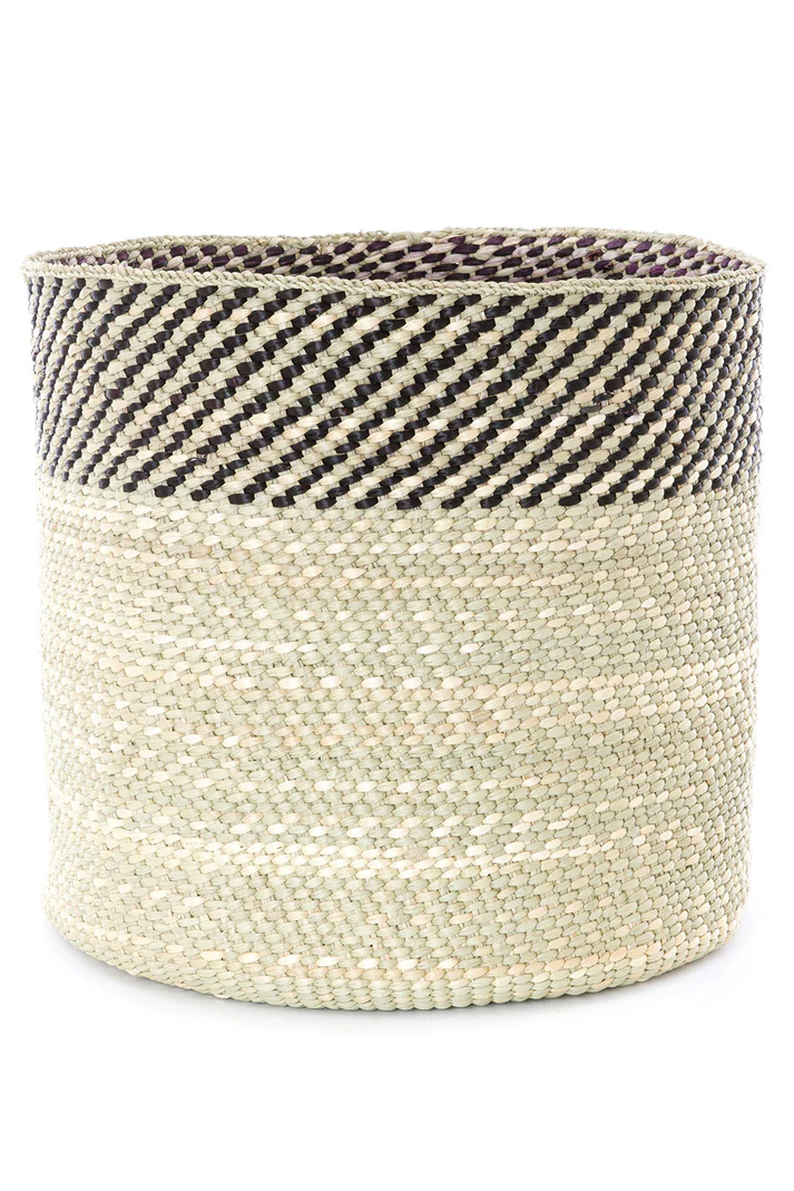 Black Top Milulu ya Iringa Reed Baskets