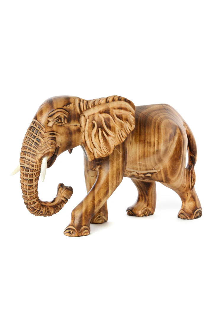 Charred Jacaranda Hand Carved Ndovu Sculpture