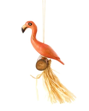 Flamingo Handcrafted Jacaranda Sculpture