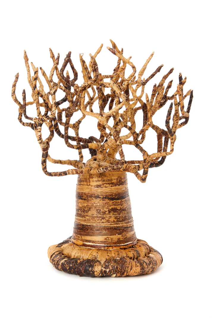 Handcrafted Banana Fiber African Mbuyu Sculpture