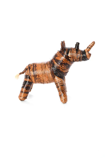 Handcrafted Banana Fiber Kifaru Sculpture