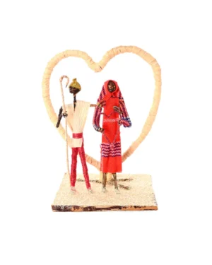 Handcrafted Banana Fiber Mapenzi Sculpture