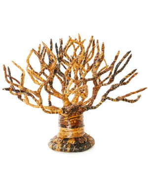 Handcrafted Banana Fiber Curly Mbuyu Sculpture