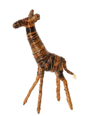 Handcrafted Banana Fiber Twiga Sculpture