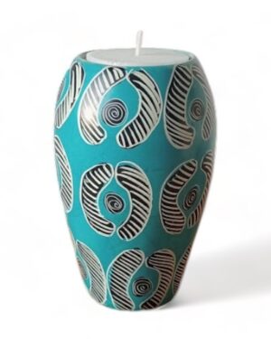 Blue Hand Crafted Candle Holder
