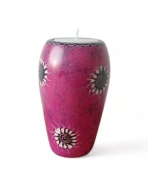 Pink Hand Crafted Candle Holder