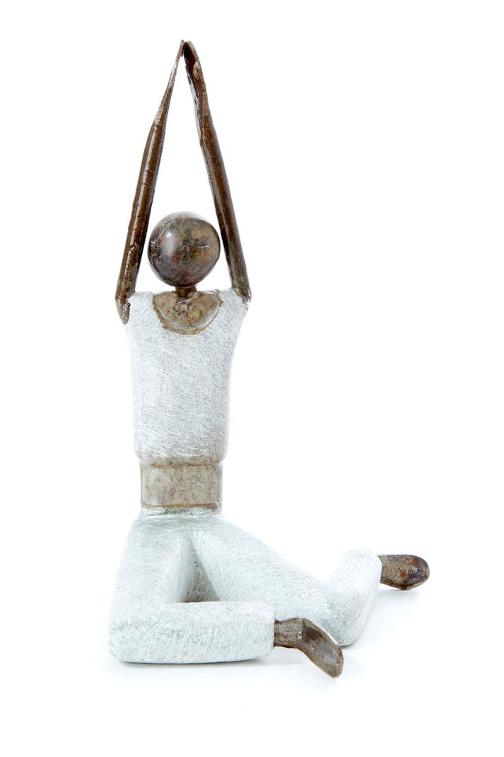 Mikono Juu Yogi Stone & Metal Sculpture