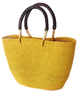 Njano Elephant Grass Tote Basket