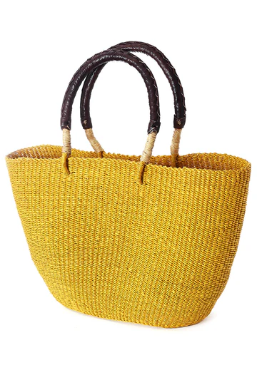 Njano Elephant Grass Tote Basket