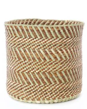 Nutmeg-White Milulu ya Iringa Reed Baskets