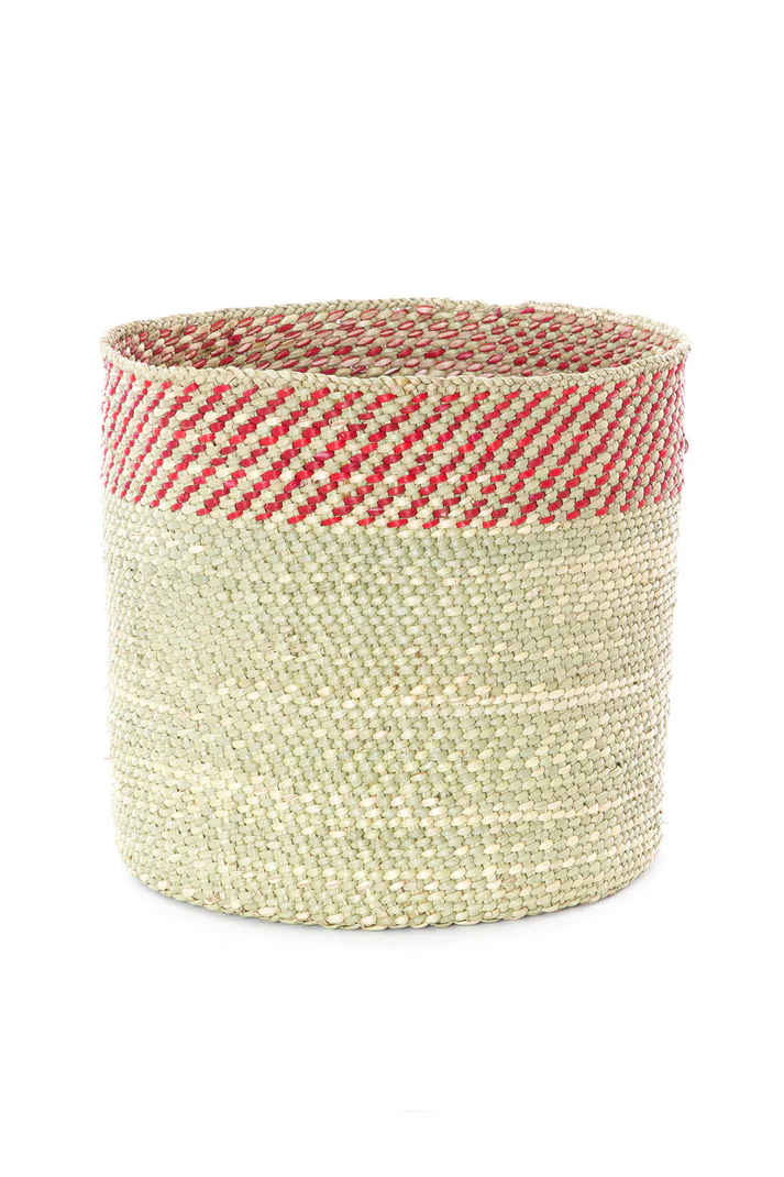 Red-White Milulu ya Iringa Reed Baskets