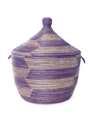 Lavender & Purple Herringbone Jamii Basket