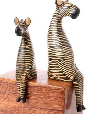 Zebra Handcrafted Jacaranda Sculpture