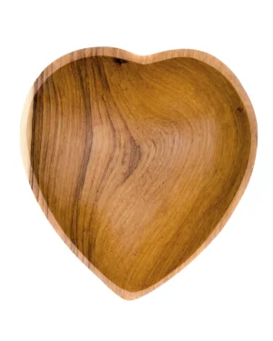 Heart-Shaped Olive Wood Bowl