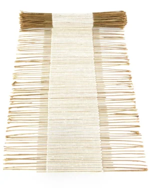Creamy White African Twig & Mudcloth Table Runner